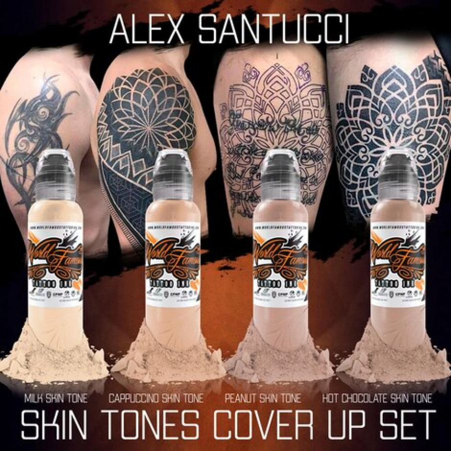 Краска World Famous Tattoo Ink Alex Santucci Cover-Up Set (4 пигмента)